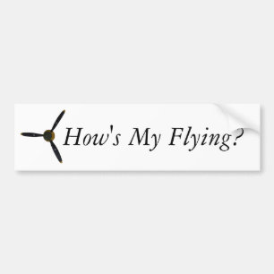 Hoe gaat het met mijn vliegen? bumpersticker