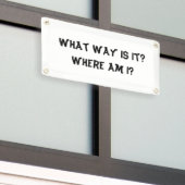 Hoe gaat het met waar ik ben? spandoek (Buitenkant Gebouw)