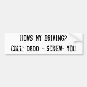 HOE GAAT MIJN RIJDEN? - SCHERM- U-BumperSticker Bumpersticker