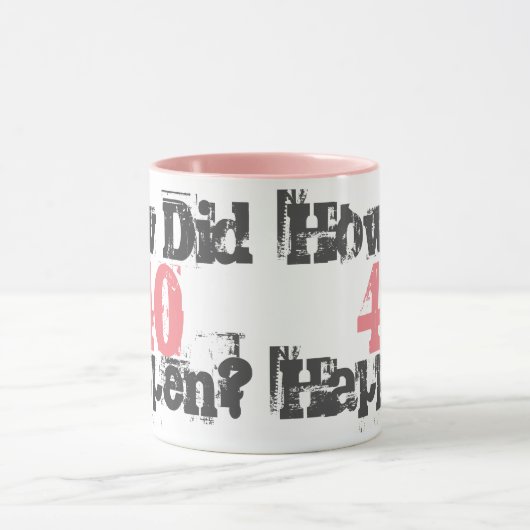 Hoe gebeurde dat 40? - Mok met tweetone koffie (Midden)