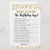 Hoe goed ken je de Birthday boy game? (Voorkant / Achterkant)