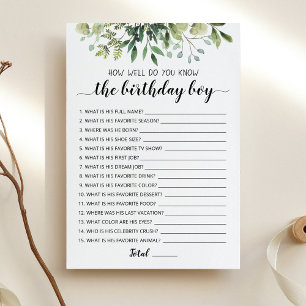 Hoe goed ken je de Birthday boy Game Kaart? Kaart