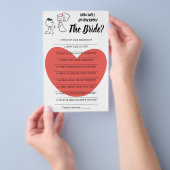 Hoe goed ken je de bruid spelkaart flyer (Hand)