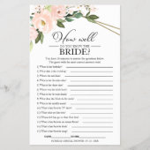 Hoe goed ken je de bruidroze geometrisch flyer (Voorkant)