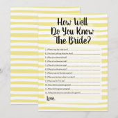 Hoe goed ken je de zwarte gele streep? kaart (Voorkant / Achterkant)