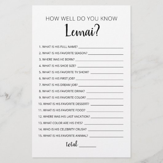 Hoe goed ken je het 'Birthday Boy Game'? (Voorkant)