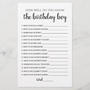 Hoe goed ken je het 'Birthday Boy Game'?