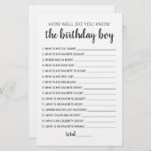 Hoe goed ken je het 'Birthday Boy Game'? (Voorkant / Achterkant)