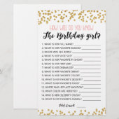 Hoe goed ken je het Birthday girl spel? (Voorkant / Achterkant)