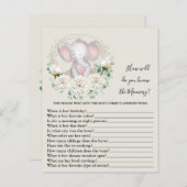 Hoe goed ken je het mama Baby shower Game? (Voorkant / Achterkant)