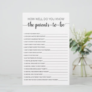 Hoe goed ken je het ouderlijk Baby shower?