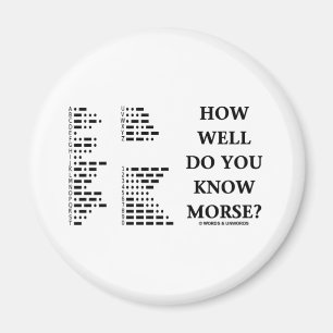 Hoe goed ken je Morse? (Intl Morse Code) Magneet