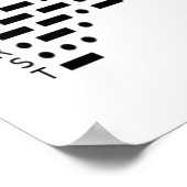 Hoe goed ken je Morse? (Intl Morse Code) Poster (Hoek)