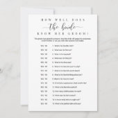 Hoe goed kent de Bride haar gamspel? Kaart (Voorkant)