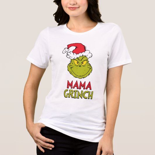 Hoe Grinch Kerstmis heeft gestolen | Mama Grinch Tri-Blend Shirt (Voorkant)