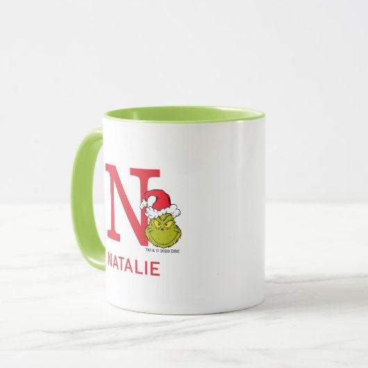 Hoe Grinch Kerstmis heeft gestolen | Naam & Monogr Mok (Voorkant links)