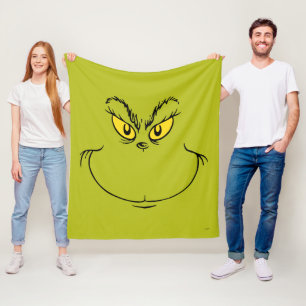 Hoe Grinch Kerstmis stal Gezicht Fleece Deken