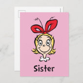 Hoe Grinch Kerstmis stal | Grinch Sister Briefkaart (Voorkant / Achterkant)