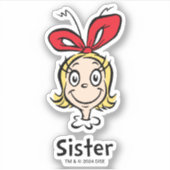 Hoe Grinch Kerstmis stal | Grinch Sister Sticker (Voorkant)