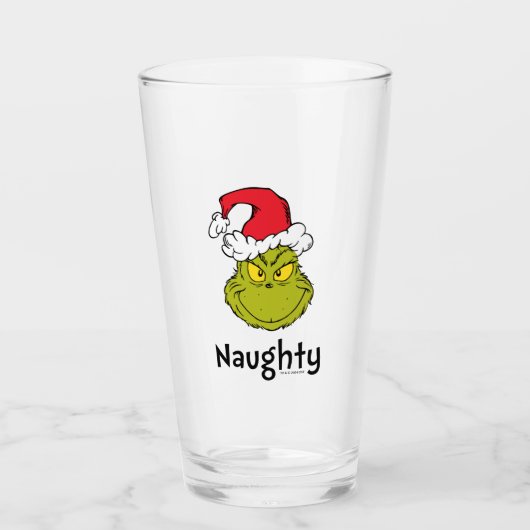 Hoe Grinch Kerstmis stal | Naam en monogram Glas (Voorkant)
