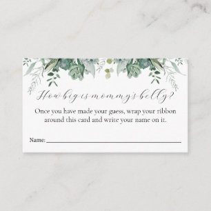 Hoe groot is de Belly Baby shower Game Kaart van m