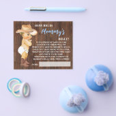 Hoe groot is de Belly Cowboy Shower Kaart van mama (Enkel)