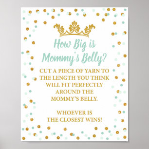Hoe groot is de Belly Royal Mint & Gold Sign van m Poster