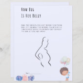 Hoe groot is haar Belly Baby shower Game? (Voorkant / Achterkant)