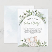 Hoe groot is haar Belly Boy Blue Baby shower Games (Voorkant / Achterkant)