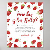 Hoe groot is haar buik? Berry Sweet Baby shower te Poster (Voorkant)