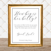 Hoe groot is haar buik minimalistisch Baby shower 