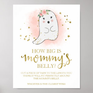Hoe groot is het Belly Baby shower Game Sign van m Poster