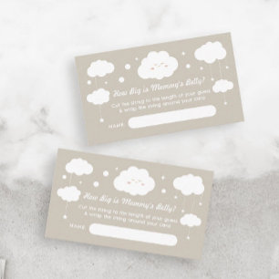 Hoe groot is het Mommy Belly Cloud Baby shower spe Informatiekaartje