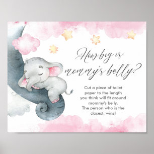 Hoe groot is het poster van mama's baby shower-spe