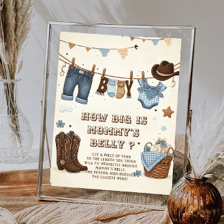 Hoe groot is het poster van mama's baby shower-spe