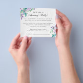 Hoe groot is mama buik. Floral-baby shower Flyer (Hand)