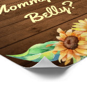 Hoe groot is mama's Belly Sunflower Baby shower? Poster (Hoek)