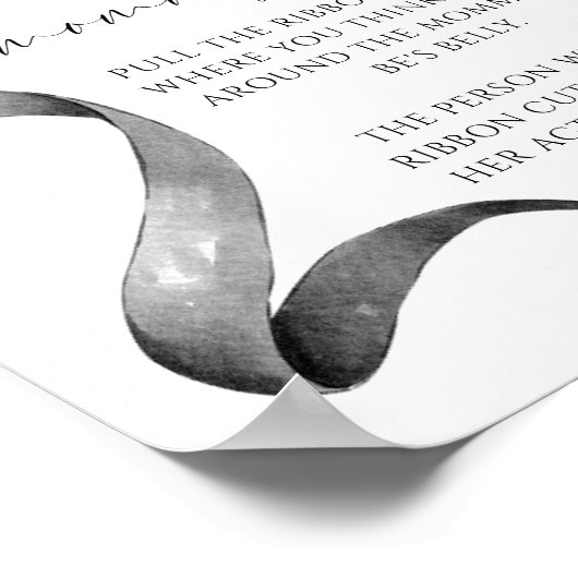 Hoe groot is mama's buik Baby shower spel Poster (Hoek)