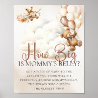 HOE GROOT IS MAMA'S BUIK Beer Baby shower SPEL