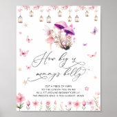 Hoe groot is mama's buik bloemenfee tuin poster (Voorkant)