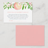 Hoe groot is mama's buik perziken Baby shower spel Informatiekaartje (Voorkant / Achterkant)