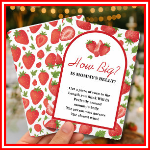 Hoe groot is mama's buik Strawberry Berry Spel Kaart