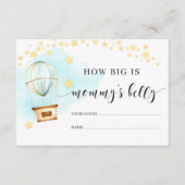 Hoe groot is mama's buikkaart heteluchtballon informatiekaartje (Voorkant)