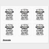 Hoe groot zijt gij Hymnal Schattige Bird Christeli Vierkante Sticker (Vel)