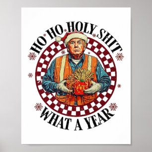 Hoe heilig wat een grappig jaar Trump Kerstmis Poster