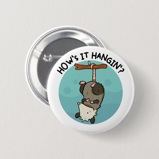 Hoe het hangt Possum Pu Ronde Button 5,7 Cm (Voorkant /achterkant)
