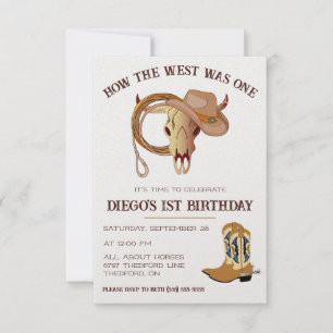 Hoe het Westen was Eén! Cowboy thema eerste verjaa Kaart