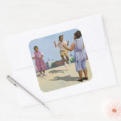 Hoe hoog? 2001 vierkante sticker (Envelop)