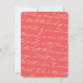 Hoe hou ik van het poëzie Romantic  script Save The Date (Achterkant)