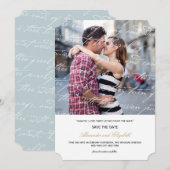 Hoe hou ik van het poëzie Romantic script Save The Date (Voorkant / Achterkant)
